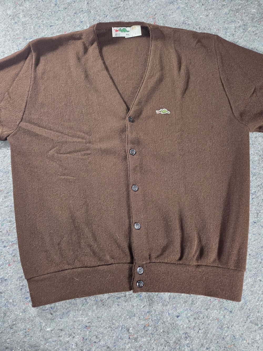 Vintage 70s Sears Bragg’n Dragon Cardigan Mens 3XL Brown Grandpa Sweater USA